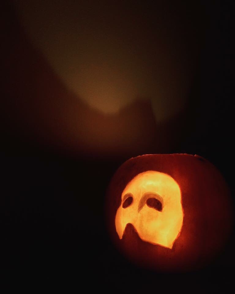 Phantom of the opera Halloween pumpkin