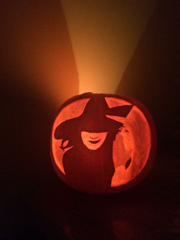 Wicked musical Halloween pumpkin