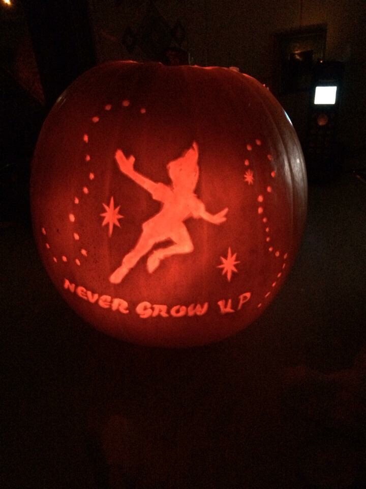 Disney's Peter Pan pumpkin carving
