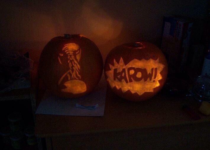 Doctor Who Ood pumpkin carving