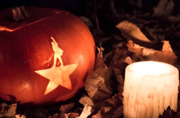 Hamilton musical Halloween pumpkin